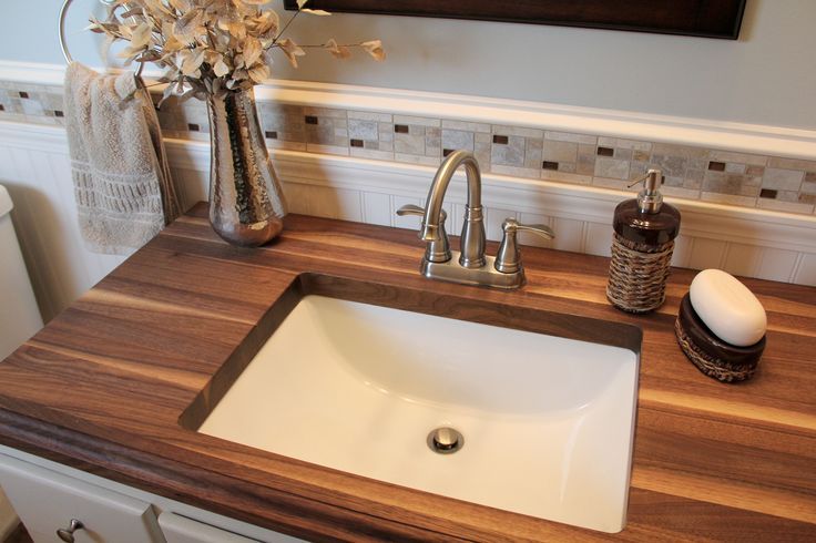 wood bathroom countertop